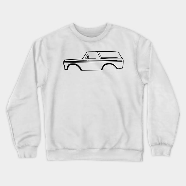 1978-1979 Ford Bronco Side Black No Logo Crewneck Sweatshirt by The OBS Apparel